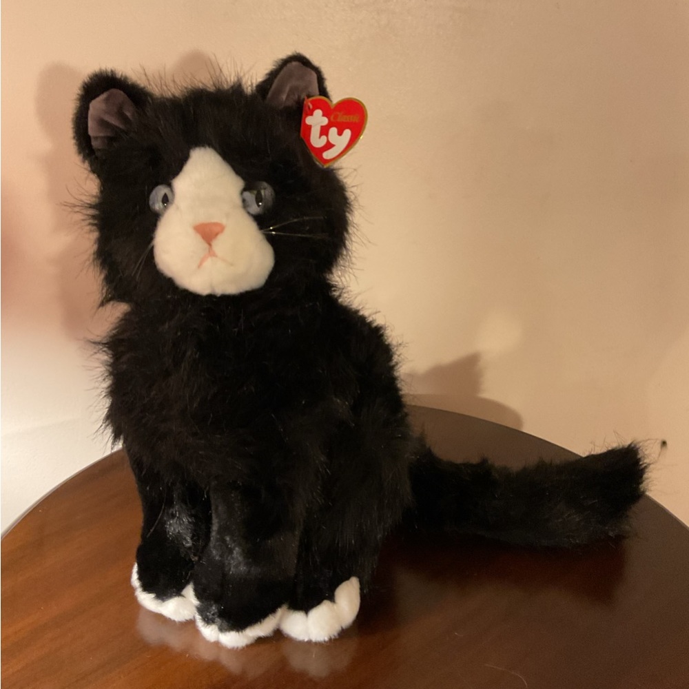 Ty Shadow black upright sitting cat stuffed animal
